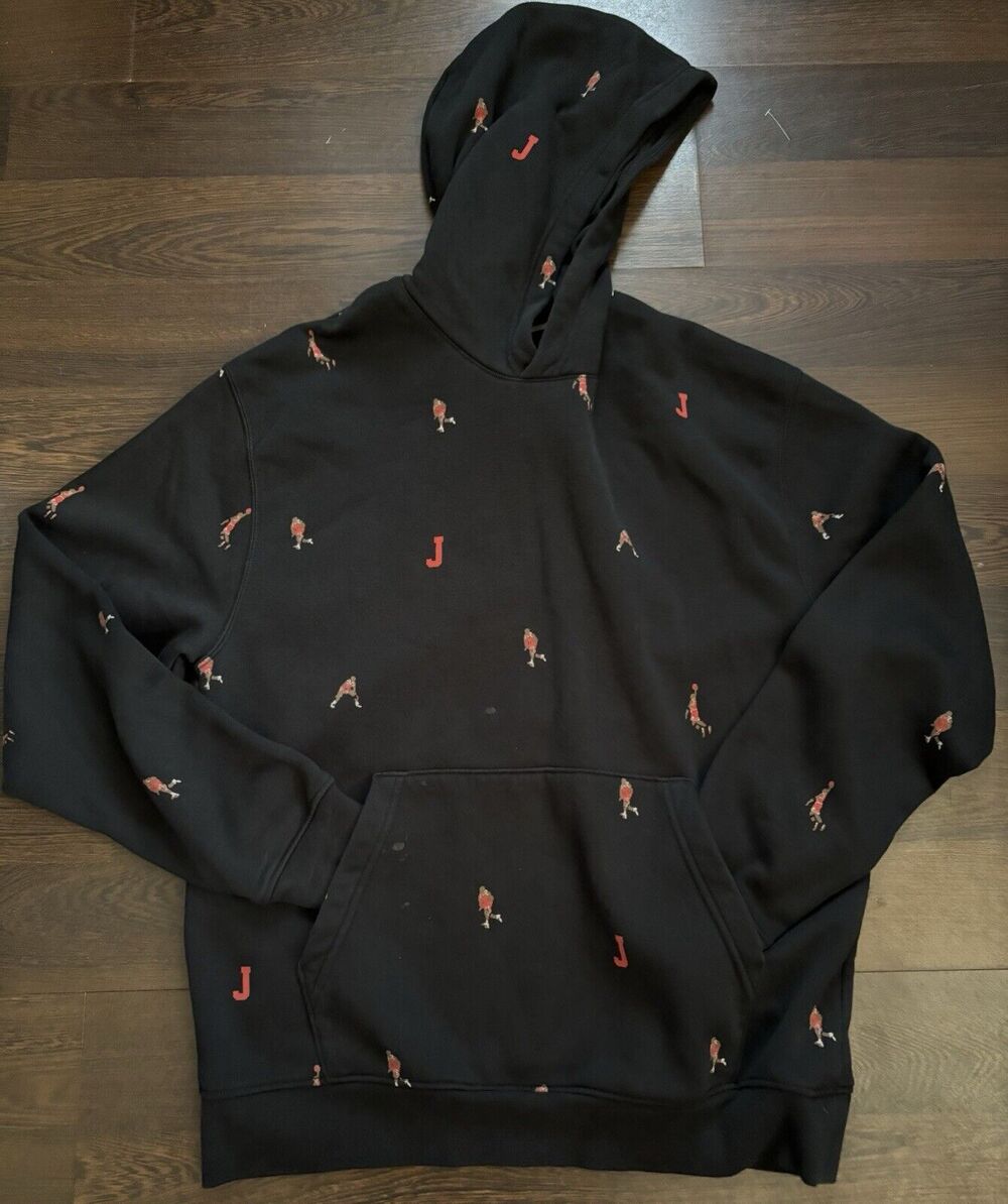 JORDAN ESSENTIAL HOLIDAY FLEECE PULLOVER MENS SZ M LIFESTYLE HOODIE DV9392-010 - Picture 1 of 14